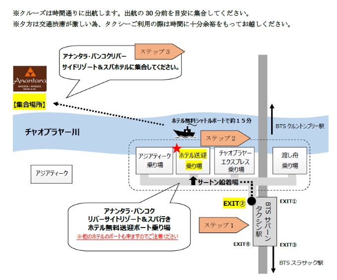 アナンタラリバーサイドホテル船着場