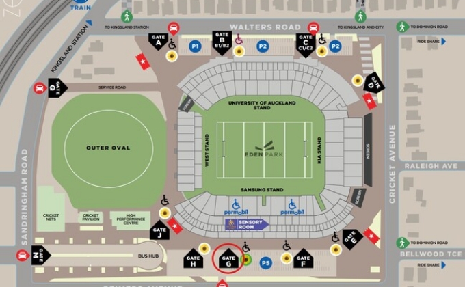 イーデンパークスタジアム、Gゲート(Eden Park Stadium - Entry G, Reimers Avenue)