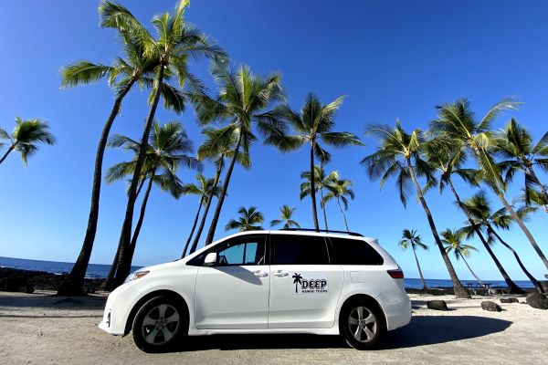 【ハワイ島専用車パック】(到着日)コナ空港お迎え&観光 ＋(2日目)選べる観光 ＋(出発日)コナ空港お送り