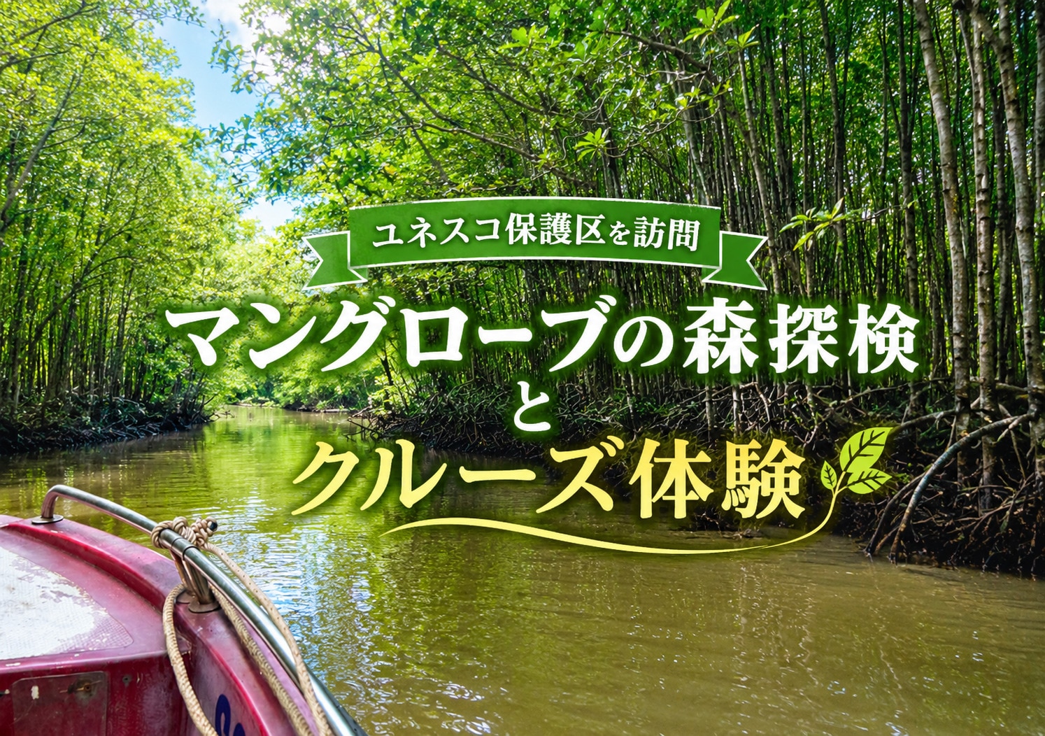 【ユネスコ保護区を訪問】マングローブの森探検とクルーズ体験　＜日本語ガイド＆昼食付き＞
